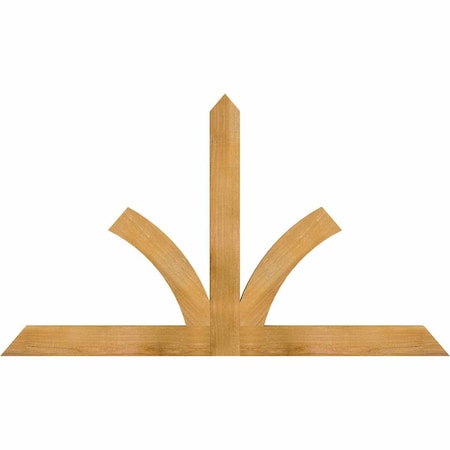 Ekena Millwork Richland Rough Sawn Timber Gable Bracket, Western Red Cedar, 60"W x 35"H x 2"D x 4"F, 14/12 Pitch GBW060X35X0204RIC00RWR